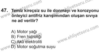 8 Mart 2014 Tarihli Sürücü Adayları Sınavı K Kitapçığı 47. Soru