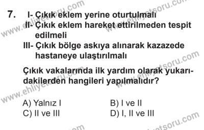 8 Mart 2014 Tarihli Sürücü Adayları Sınavı L Kitapçığı 7. Soru