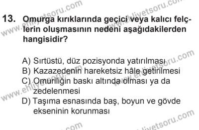 8 Mart 2014 Tarihli Sürücü Adayları Sınavı L Kitapçığı 13. Soru