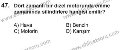 8 Mart 2014 Tarihli Sürücü Adayları Sınavı L Kitapçığı 47. Soru