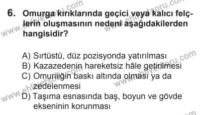 8 Mart 2014 Tarihli Sürücü Adayları Sınavı M Kitapçığı 6. Soru