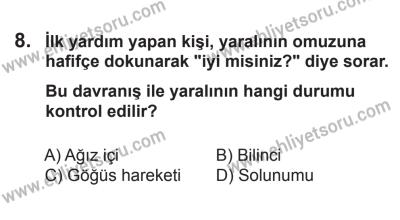 8 Mart 2014 Tarihli Sürücü Adayları Sınavı M Kitapçığı 8. Soru