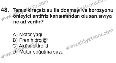 8 Mart 2014 Tarihli Sürücü Adayları Sınavı M Kitapçığı 48. Soru