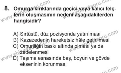 8 Mart 2014 Tarihli Sürücü Adayları Sınavı N Kitapçığı 8. Soru