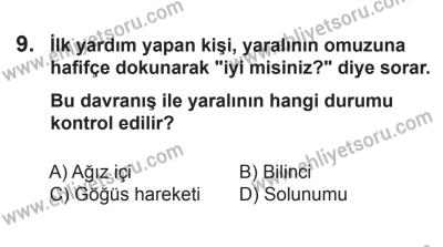 8 Mart 2014 Tarihli Sürücü Adayları Sınavı N Kitapçığı 9. Soru
