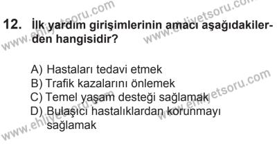 8 Mart 2014 Tarihli Sürücü Adayları Sınavı N Kitapçığı 12. Soru