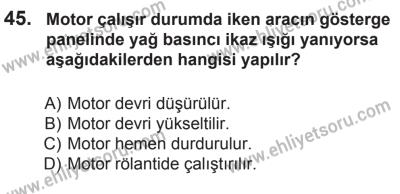 8 Mart 2014 Tarihli Sürücü Adayları Sınavı N Kitapçığı 45. Soru