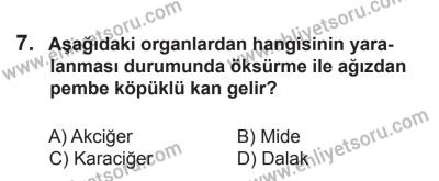 9 Ağustos 2014 Tarihli Sürücü Adayları Sınavı K Kitapçığı 7. Soru