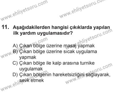 9 Ağustos 2014 Tarihli Sürücü Adayları Sınavı K Kitapçığı 11. Soru