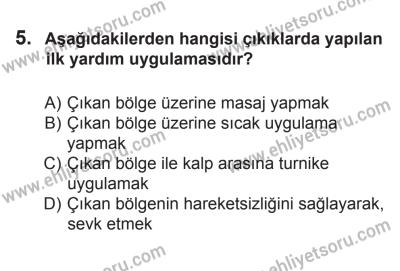 9 Ağustos 2014 Tarihli Sürücü Adayları Sınavı L Kitapçığı 5. Soru