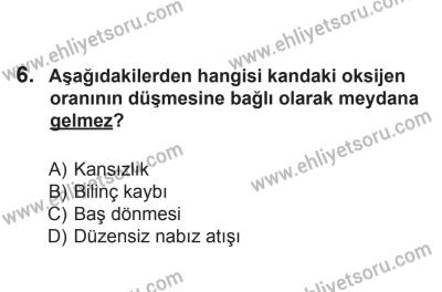 9 Ağustos 2014 Tarihli Sürücü Adayları Sınavı L Kitapçığı 6. Soru