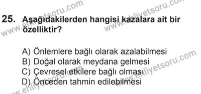 9 Ağustos 2014 Tarihli Sürücü Adayları Sınavı L Kitapçığı 25. Soru