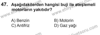 9 Ağustos 2014 Tarihli Sürücü Adayları Sınavı L Kitapçığı 47. Soru