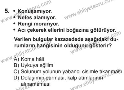 9 Ağustos 2014 Tarihli Sürücü Adayları Sınavı M Kitapçığı 5. Soru