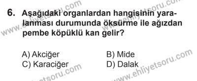 9 Ağustos 2014 Tarihli Sürücü Adayları Sınavı M Kitapçığı 6. Soru