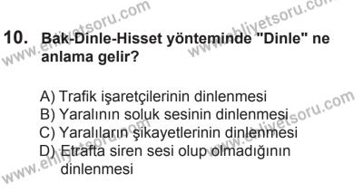 9 Ağustos 2014 Tarihli Sürücü Adayları Sınavı M Kitapçığı 10. Soru