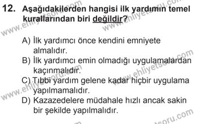 9 Ağustos 2014 Tarihli Sürücü Adayları Sınavı M Kitapçığı 12. Soru