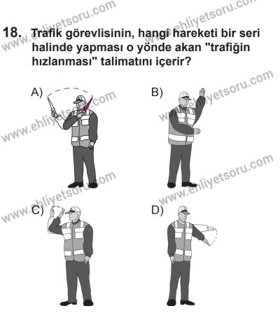 9 Ağustos 2014 Tarihli Sürücü Adayları Sınavı M Kitapçığı 18. Soru