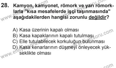 9 Ağustos 2014 Tarihli Sürücü Adayları Sınavı M Kitapçığı 28. Soru