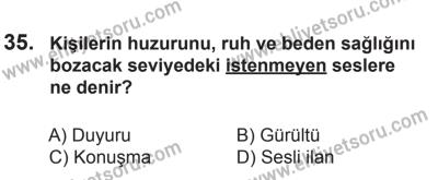 9 Ağustos 2014 Tarihli Sürücü Adayları Sınavı M Kitapçığı 35. Soru