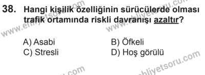 9 Ağustos 2014 Tarihli Sürücü Adayları Sınavı M Kitapçığı 38. Soru