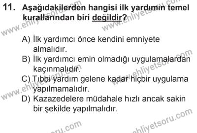 9 Ağustos 2014 Tarihli Sürücü Adayları Sınavı N Kitapçığı 11. Soru