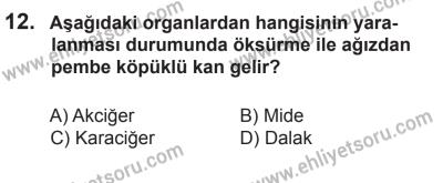 9 Ağustos 2014 Tarihli Sürücü Adayları Sınavı N Kitapçığı 12. Soru