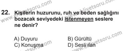 9 Ağustos 2014 Tarihli Sürücü Adayları Sınavı N Kitapçığı 22. Soru